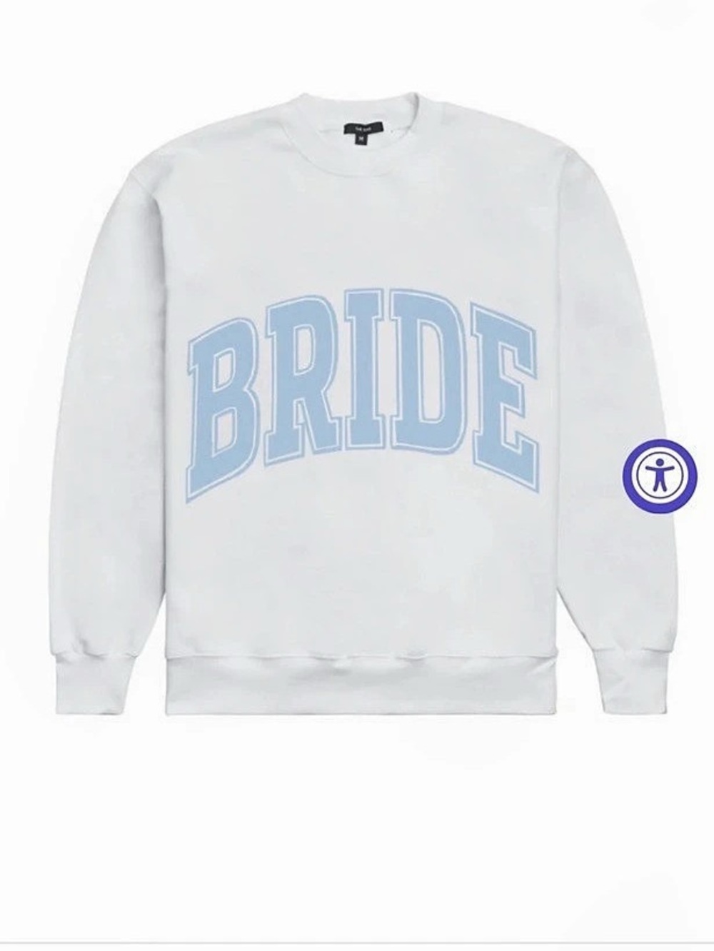 The Bar Bride Sweatshirt White & Blue Large